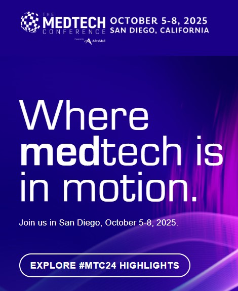 The MedTech Conference in San Diego, California October 5-8, 2025, will help you look ahead and create new possibilities. Featuring world-class speakers, a cross-cutting educational program, invaluable networking and next-level technology, this forum for transformational ideas is a can’t-miss event for the industry’s prominent and most promising companies.